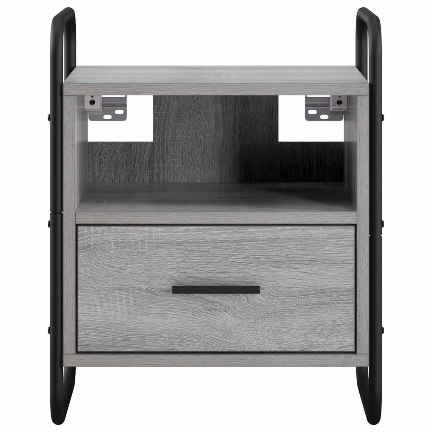 vidaXL Hanging Bedside Cabinet Grey Sonoma 40 x 30 x 50 cm