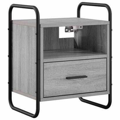 vidaXL Hanging Bedside Cabinet 2 pcs Grey Sonoma 40 x 30 x 50 cm