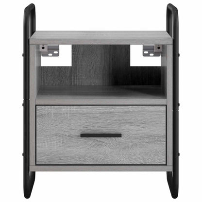 vidaXL Hanging Bedside Cabinet 2 pcs Grey Sonoma 40 x 30 x 50 cm