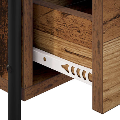 vidaXL Hanging Bedside Cabinet Old Wood 40 x 30 x 50 cm