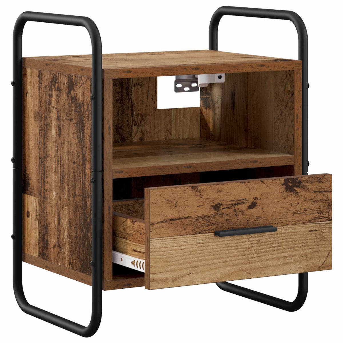 vidaXL Hanging Bedside Cabinet Old Wood 40 x 30 x 50 cm