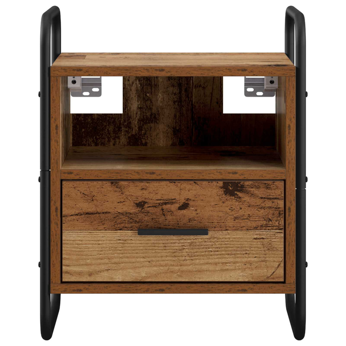 vidaXL Hanging Bedside Cabinet 2 pcs Old Wood 40 x 30 x 50 cm