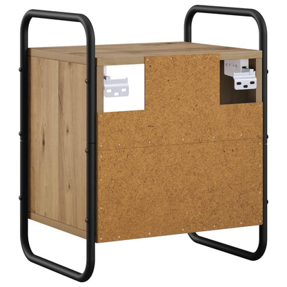 vidaXL Hanging Bedside Cabinet Artisan Oak 40 x 30 x 50 cm