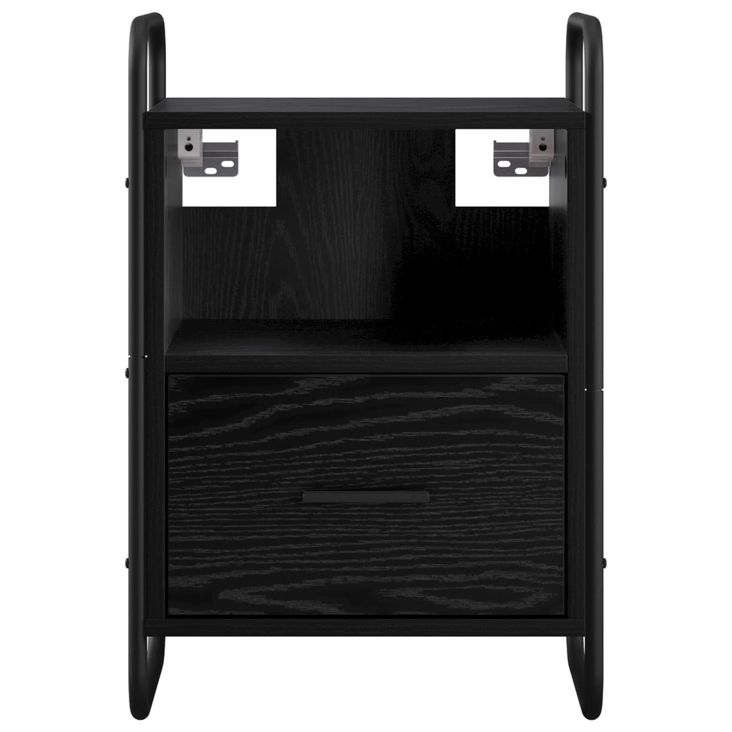 vidaXL Hanging Bedside Cabinet Black Oak 40 x 30 x 60 cm