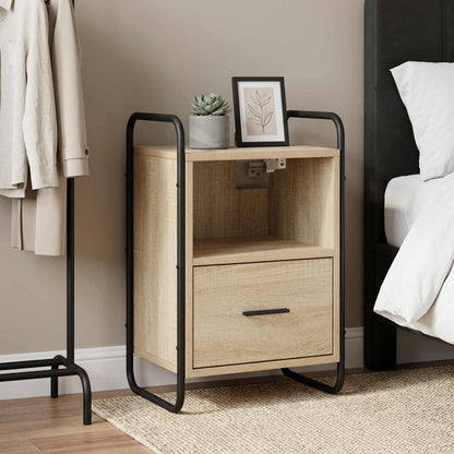vidaXL Hanging Bedside Cabinet Sonoma Oak 40 x 30 x 60 cm