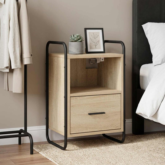 vidaXL Hanging Bedside Cabinet Sonoma Oak 40 x 30 x 60 cm