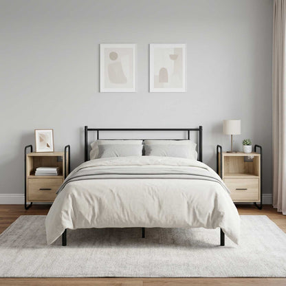 vidaXL Hanging Bedside Cabinet 2 pcs Sonoma Oak 40 x 30 x 60 cm