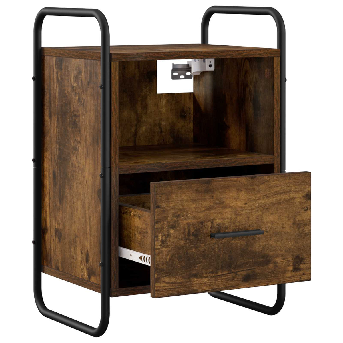 vidaXL Hanging Bedside Cabinet Smoked Oak 40 x 30 x 60 cm