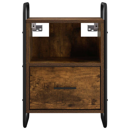 vidaXL Hanging Bedside Cabinet Smoked Oak 40 x 30 x 60 cm