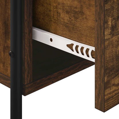 vidaXL Hanging Bedside Cabinet 2 pcs Smoked Oak 40 x 30 x 60 cm
