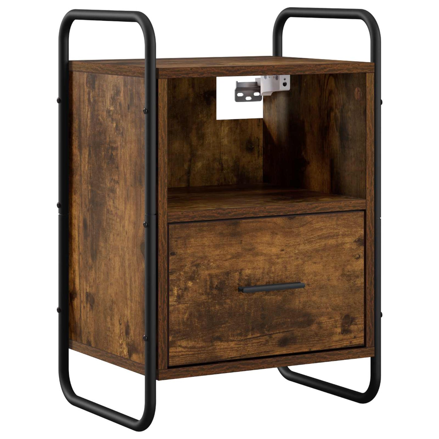 vidaXL Hanging Bedside Cabinet 2 pcs Smoked Oak 40 x 30 x 60 cm