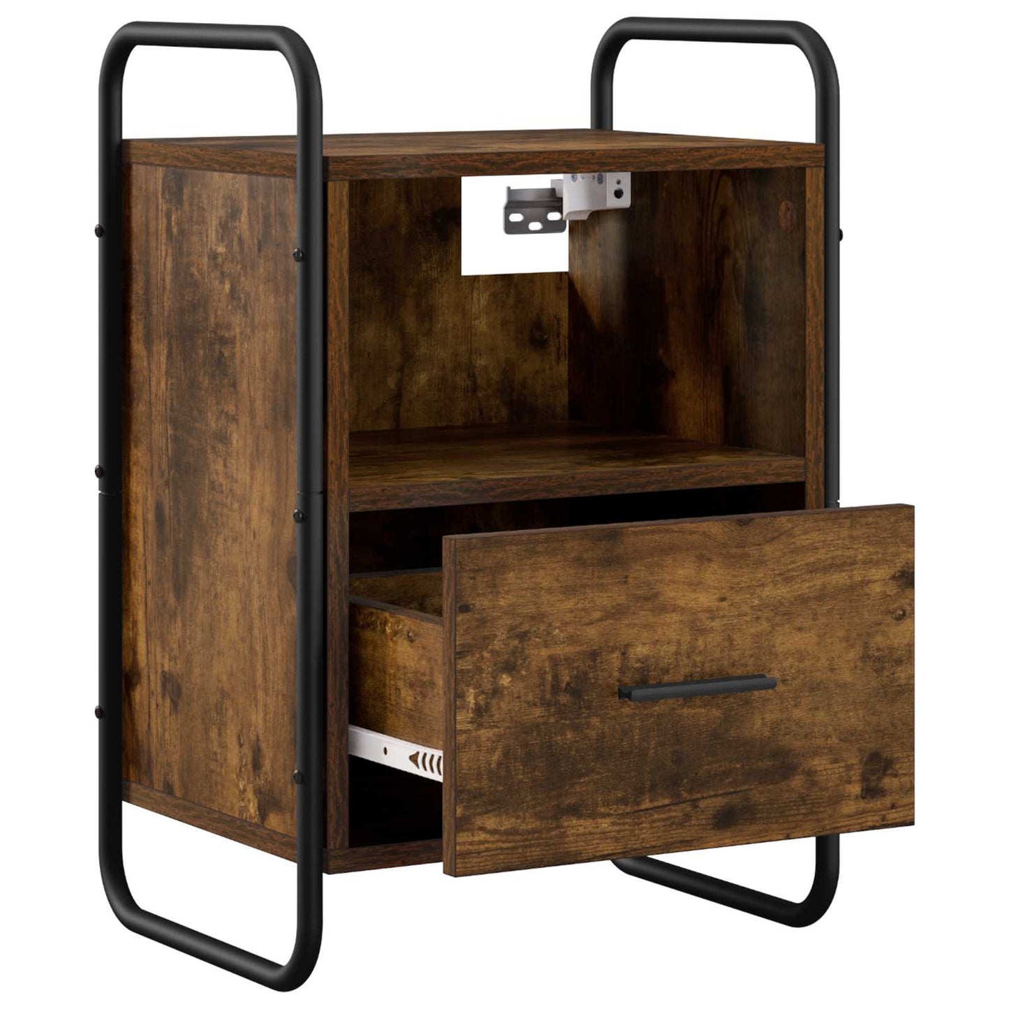 vidaXL Hanging Bedside Cabinet 2 pcs Smoked Oak 40 x 30 x 60 cm