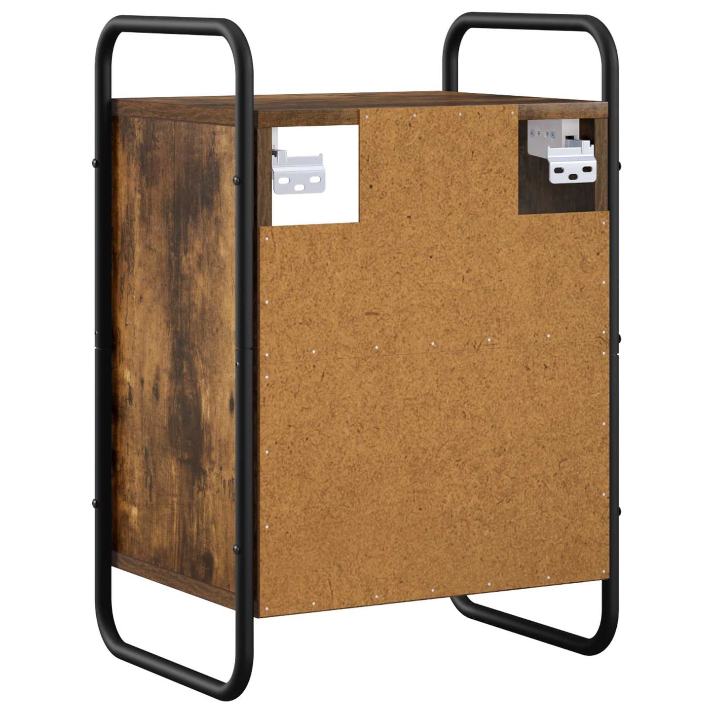 vidaXL Hanging Bedside Cabinet 2 pcs Smoked Oak 40 x 30 x 60 cm