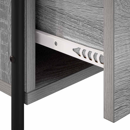 vidaXL Hanging Bedside Cabinet Grey Sonoma 40 x 30 x 60 cm