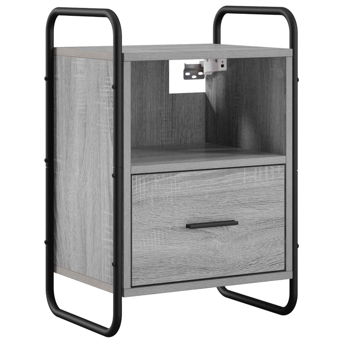 vidaXL Hanging Bedside Cabinet Grey Sonoma 40 x 30 x 60 cm