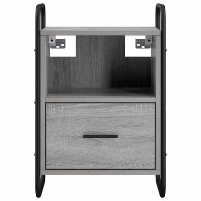 vidaXL Hanging Bedside Cabinet Grey Sonoma 40 x 30 x 60 cm