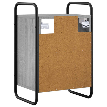 vidaXL Hanging Bedside Cabinet 2 pcs Grey Sonoma 40 x 30 x 60 cm