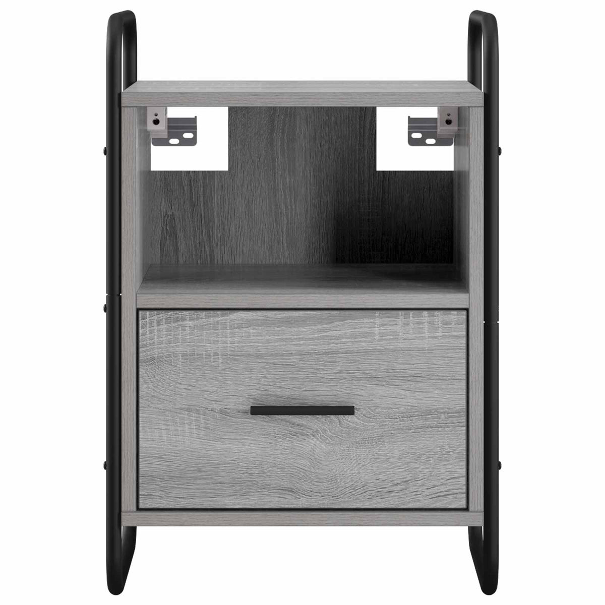 vidaXL Hanging Bedside Cabinet 2 pcs Grey Sonoma 40 x 30 x 60 cm