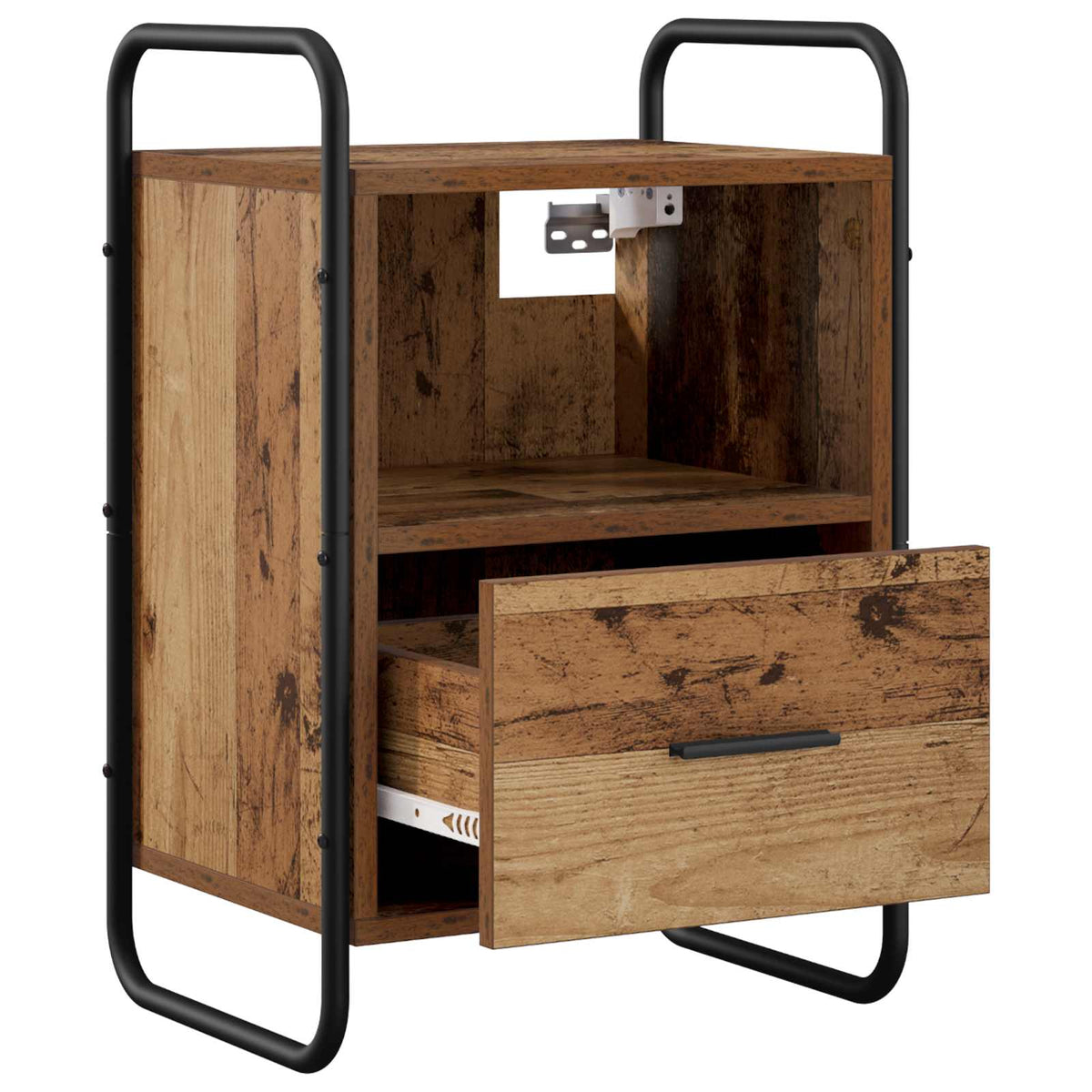 vidaXL Hanging Bedside Cabinet Old Wood 40 x 30 x 60 cm