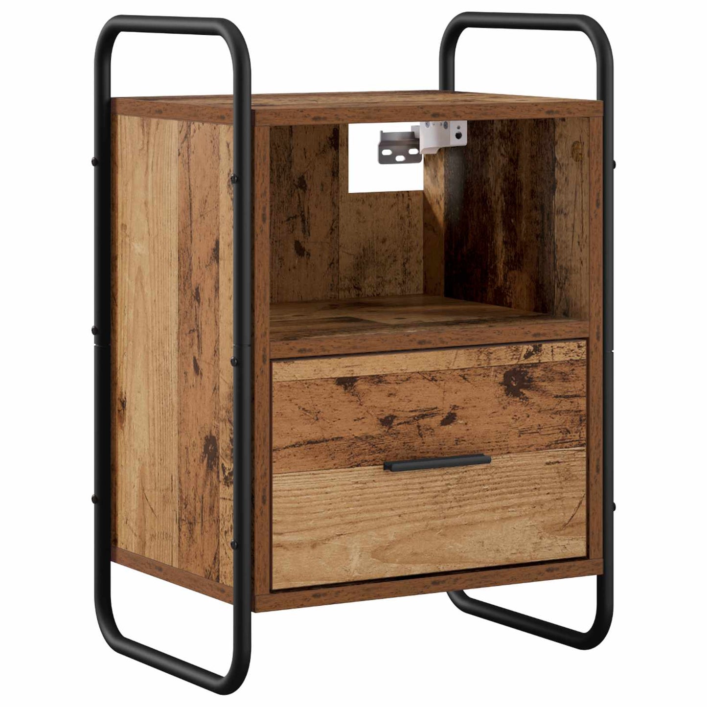 vidaXL Hanging Bedside Cabinet 2 pcs Old Wood 40 x 30 x 60 cm