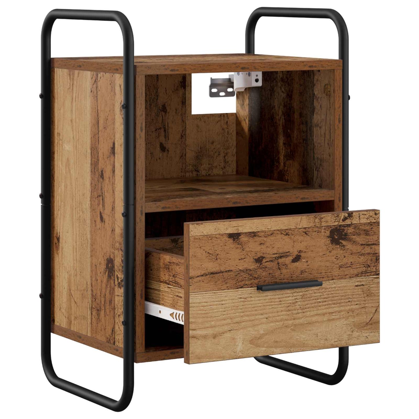 vidaXL Hanging Bedside Cabinet 2 pcs Old Wood 40 x 30 x 60 cm