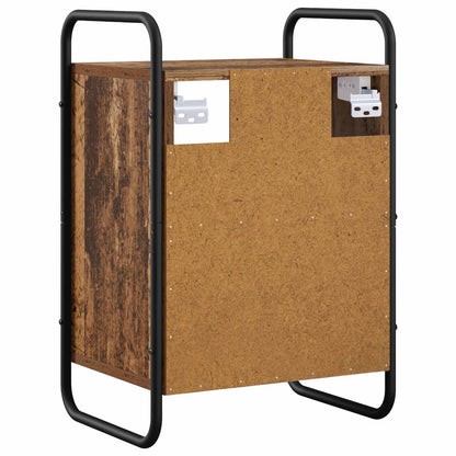 vidaXL Hanging Bedside Cabinet 2 pcs Old Wood 40 x 30 x 60 cm