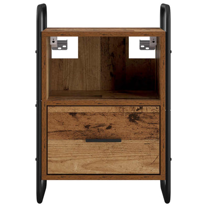 vidaXL Hanging Bedside Cabinet 2 pcs Old Wood 40 x 30 x 60 cm