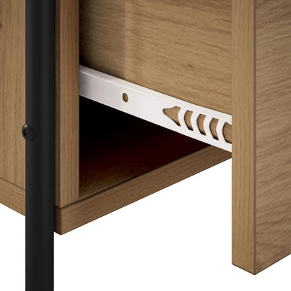 vidaXL Hanging Bedside Cabinet Artisan Oak 40 x 30 x 60 cm