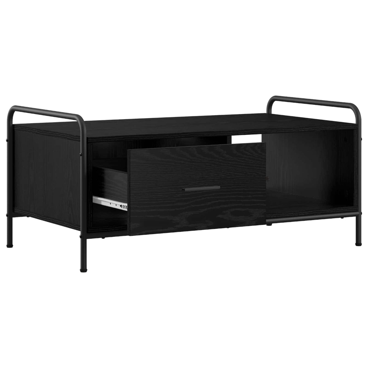 vidaXL Coffee Table Black Oak 90 x 49 x 41 cm Engineered Wood