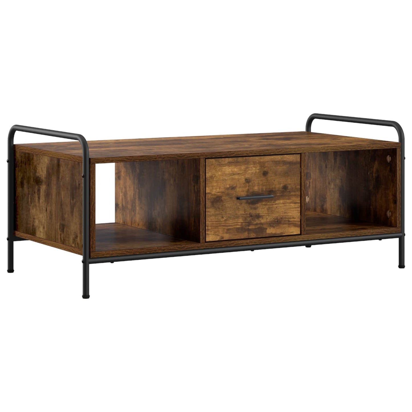 vidaXL Coffee Table Smoked Oak 99.5 x 49 x 41 cm Engineered Wood