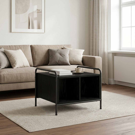 vidaXL Coffee Table Black Oak 50 x 49 x 41 cm Engineered Wood