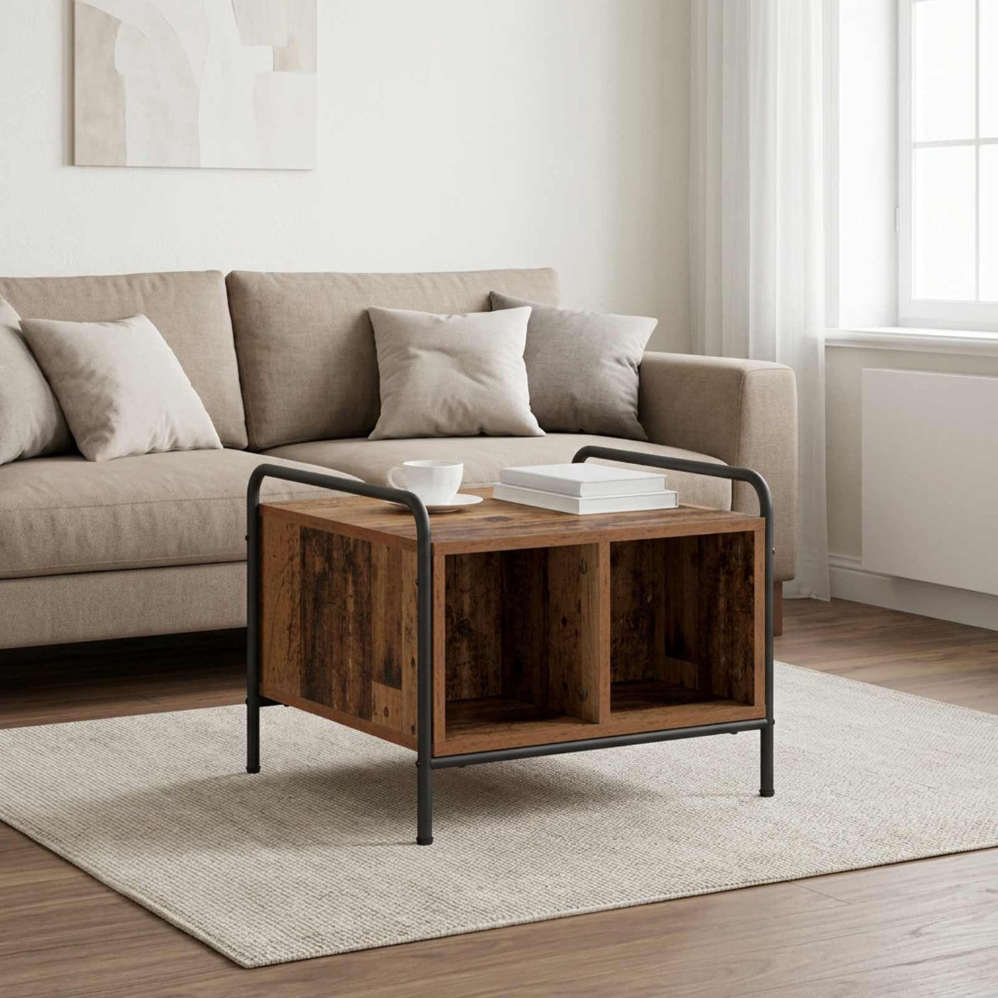 vidaXL Coffee Table Old Wood 50 x 49 x 41 cm Engineered Wood