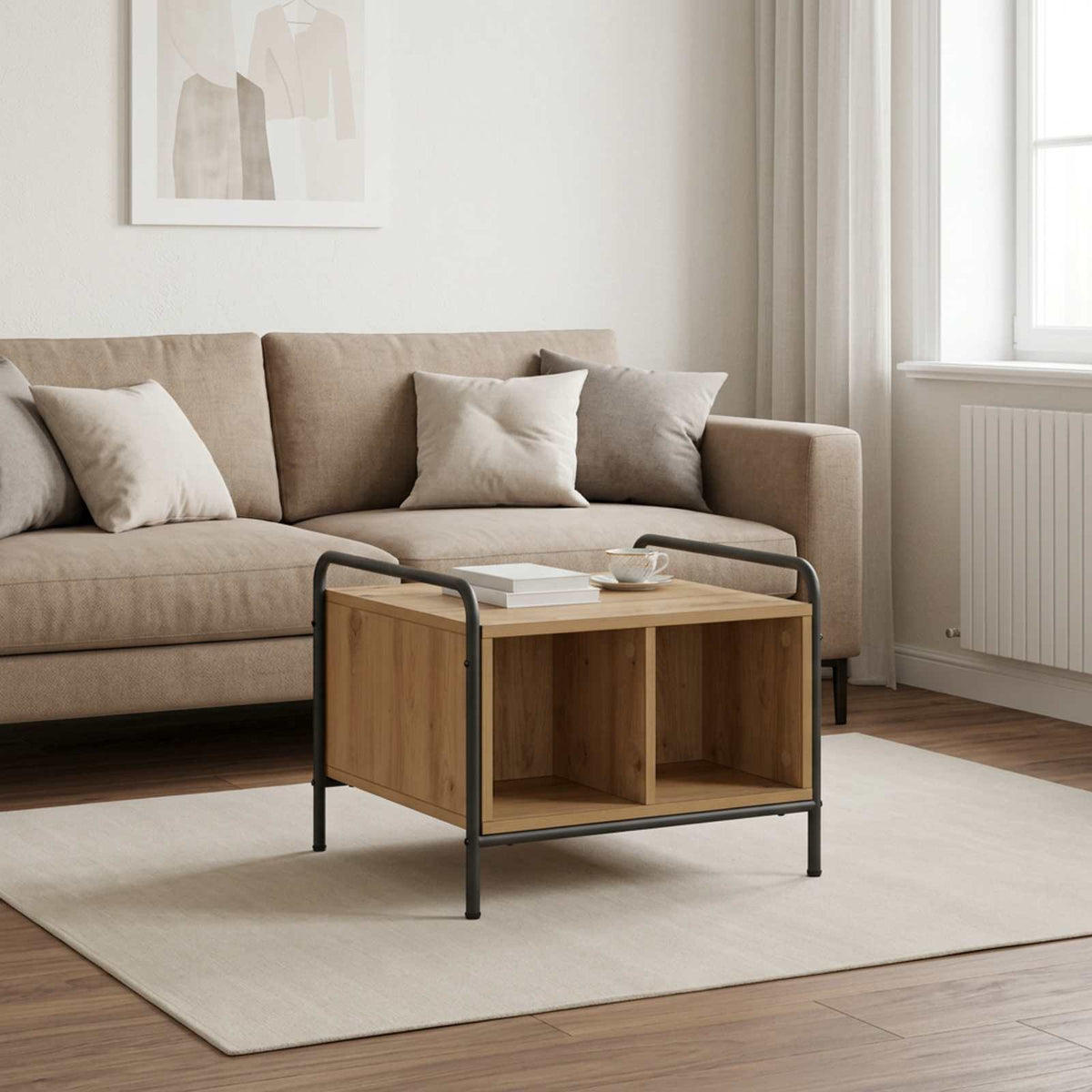 vidaXL Coffee Table Artisan Oak 50 x 49 x 41 cm Engineered Wood