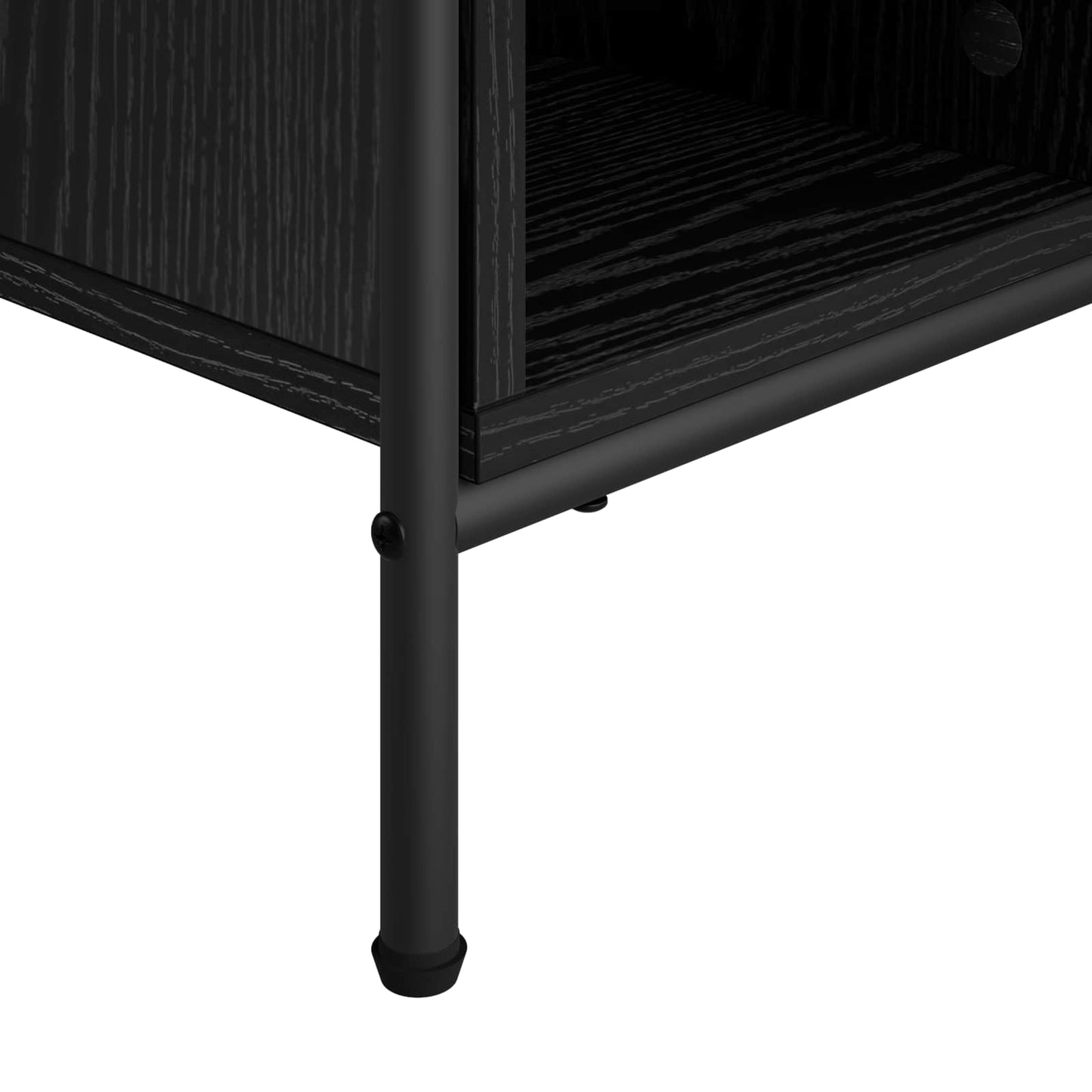 vidaXL Coffee Table Black Oak 80 x 80 x 41 cm Engineered Wood