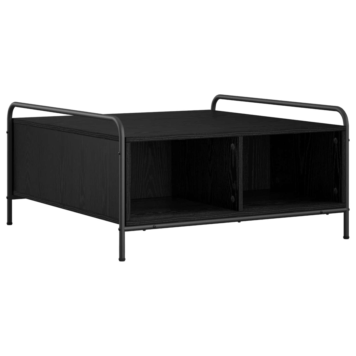 vidaXL Coffee Table Black Oak 80 x 80 x 41 cm Engineered Wood