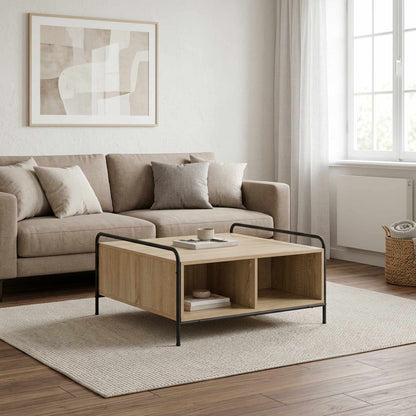 vidaXL Coffee Table Sonoma Oak 80 x 80 x 41 cm Engineered Wood