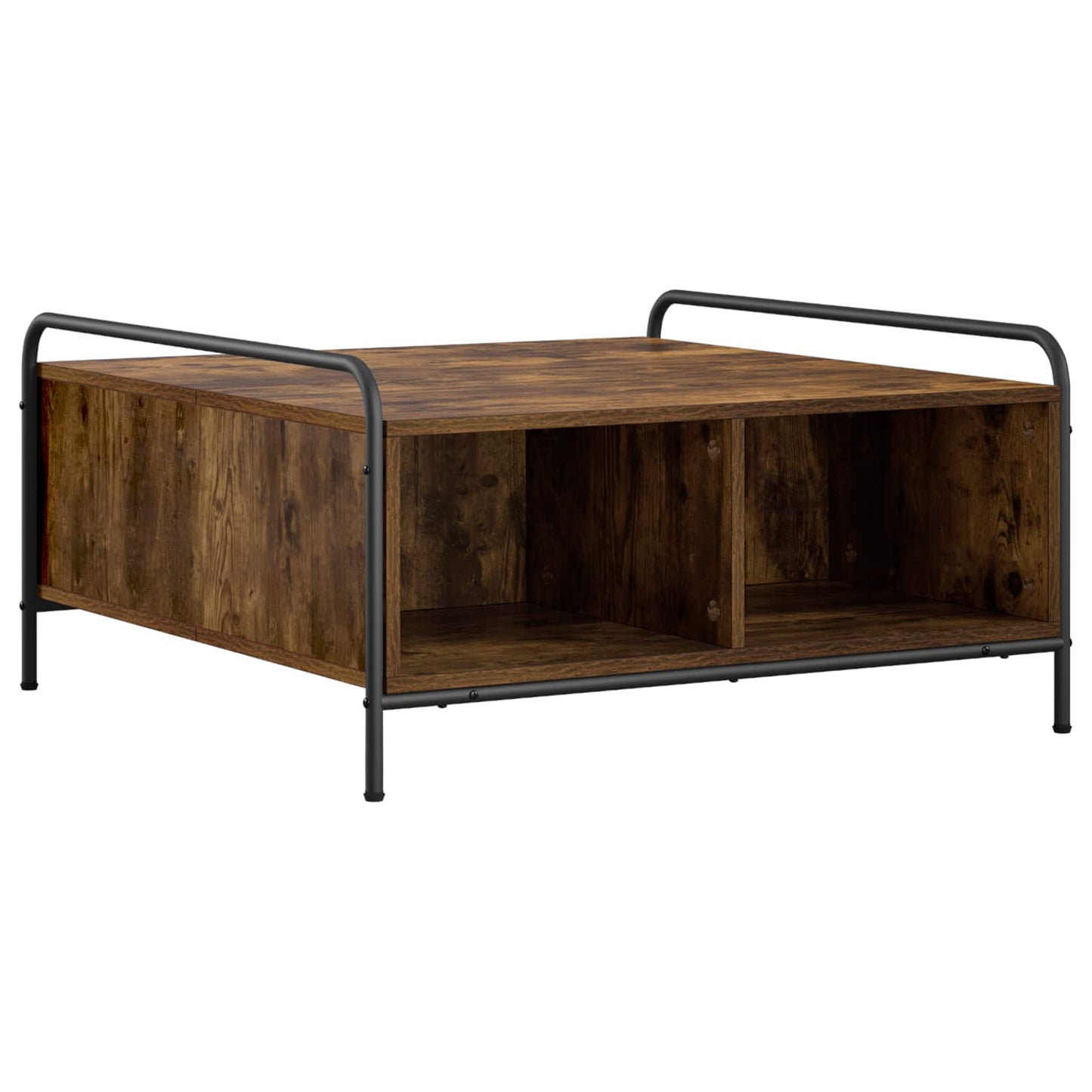 vidaXL Coffee Table Smoked Oak 80 x 80 x 41 cm Engineered Wood