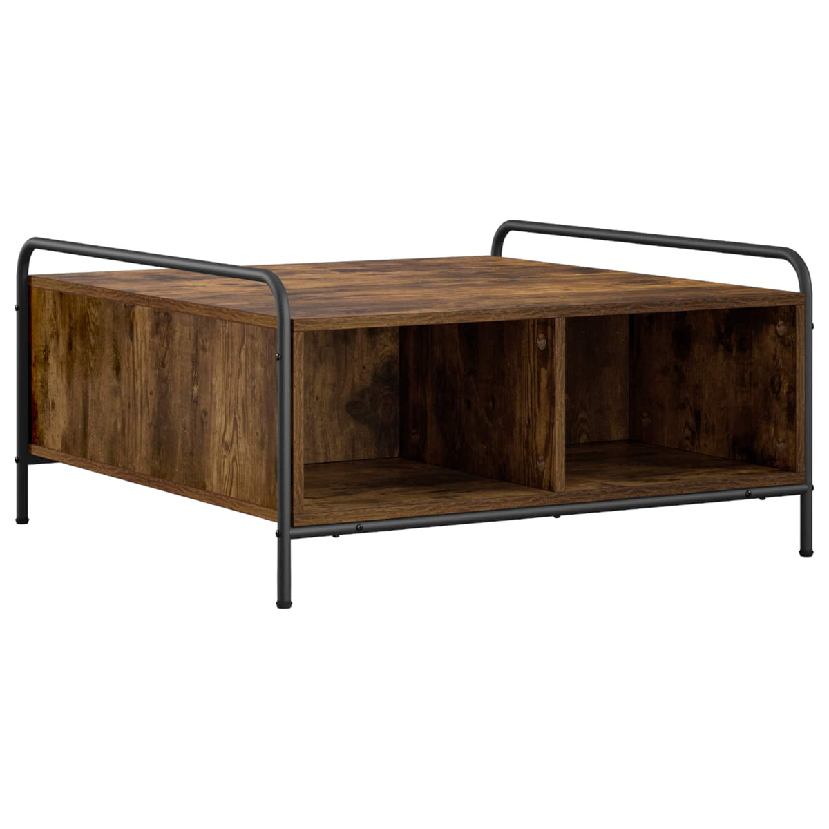 vidaXL Coffee Table Smoked Oak 80 x 80 x 41 cm Engineered Wood