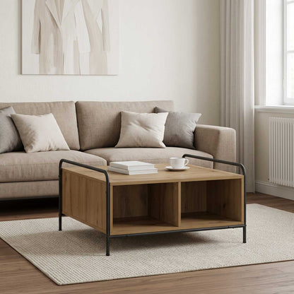 vidaXL Coffee Table Artisan Oak 80 x 80 x 41 cm Engineered Wood