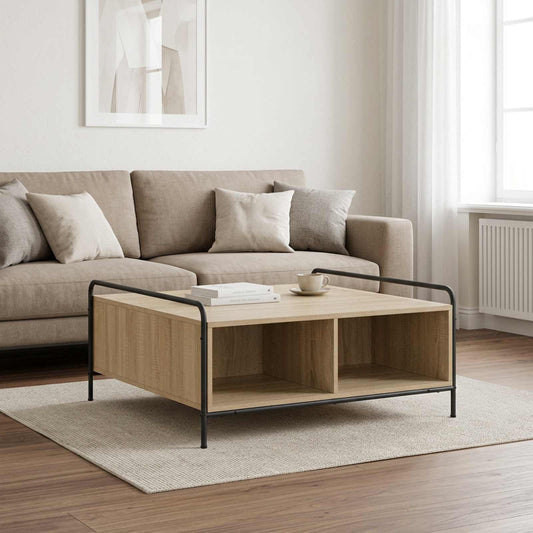 vidaXL Coffee Table Sonoma Oak 90 x 90 x 41 cm Engineered Wood