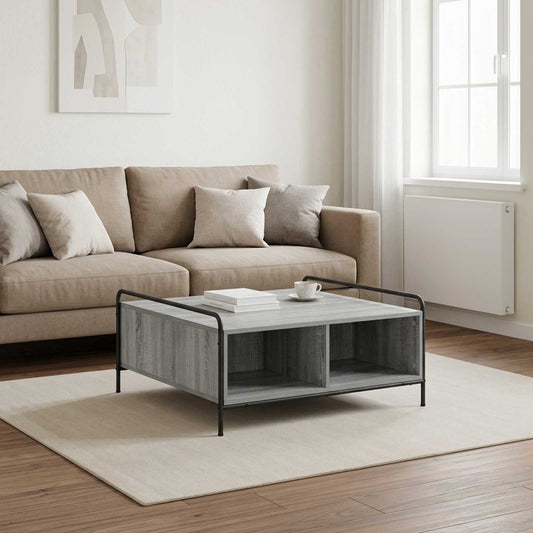 vidaXL Coffee Table Grey Sonoma 90 x 90 x 41 cm Engineered Wood