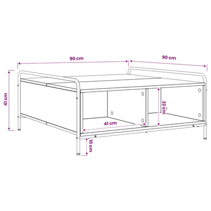 vidaXL Coffee Table Old Wood 90 x 90 x 41 cm Engineered Wood