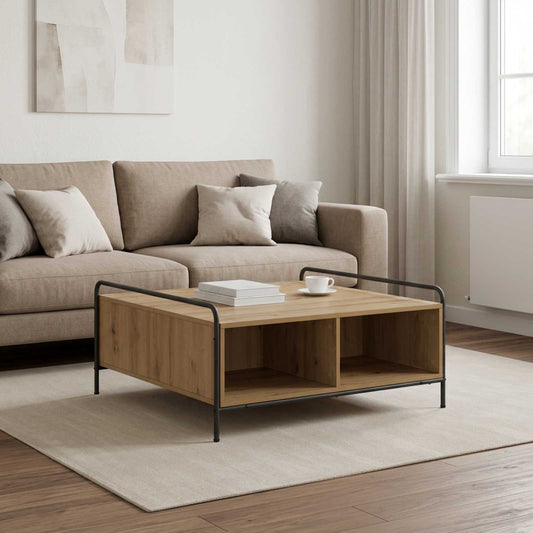 vidaXL Coffee Table Artisan Oak 90 x 90 x 41 cm Engineered Wood