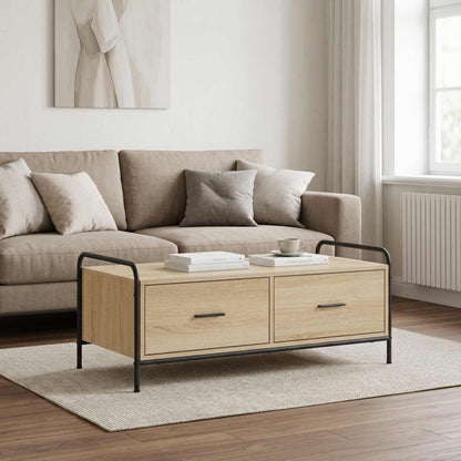 vidaXL Coffee Table Sonoma Oak 99.5 x 49 x 41 cm Engineered Wood