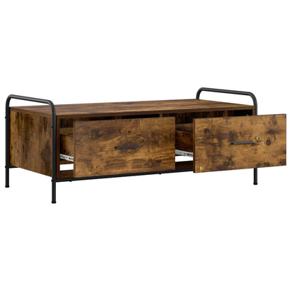 vidaXL Coffee Table Smoked Oak 99.5 x 49 x 41 cm Engineered Wood