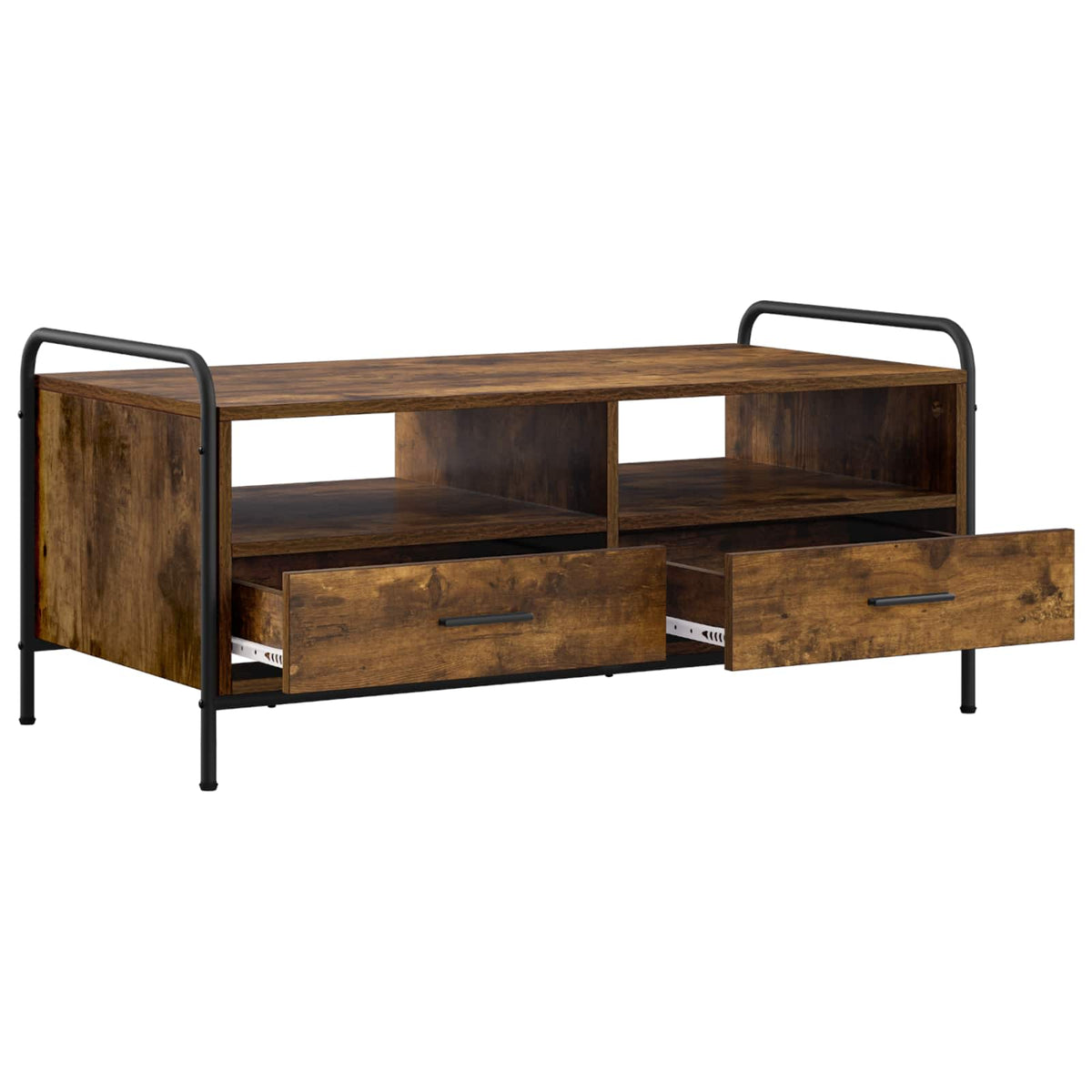 vidaXL Coffee Table Smoked Oak 99.5 x 49 x 46 cm Engineered Wood