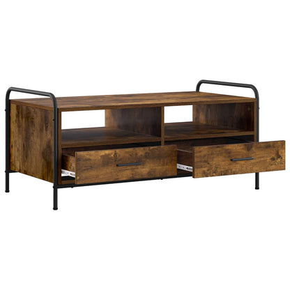 vidaXL Coffee Table Smoked Oak 99.5 x 49 x 46 cm Engineered Wood