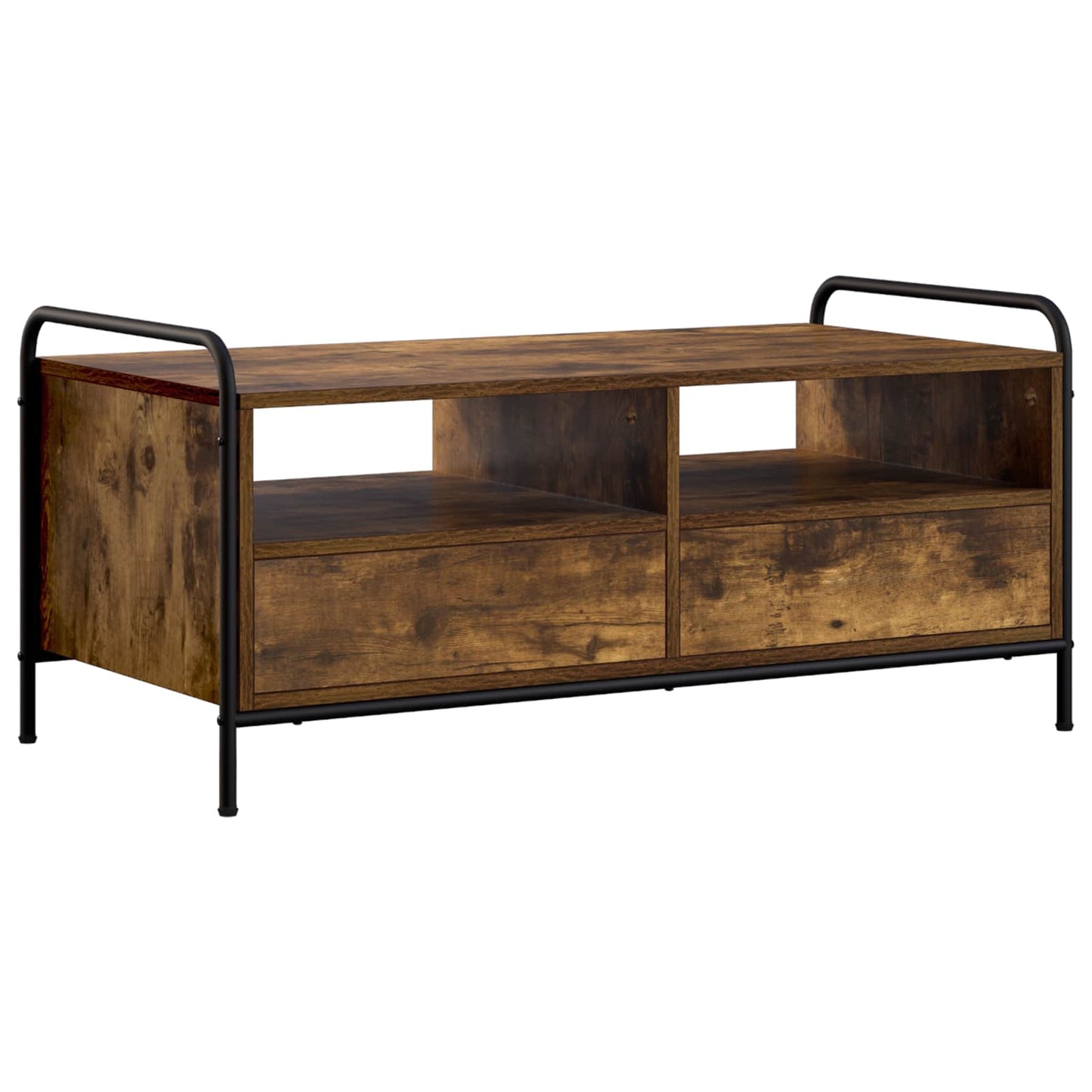 vidaXL Coffee Table Smoked Oak 99.5 x 49 x 46 cm Engineered Wood