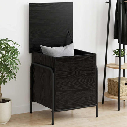 vidaXL Storage Box Black Oak 40.5 x 40 x 49.5 cm Engineered Wood