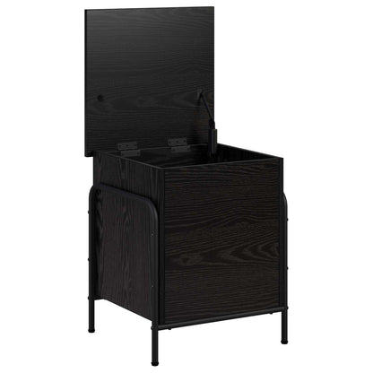 vidaXL Storage Box Black Oak 40.5 x 40 x 49.5 cm Engineered Wood